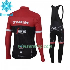 Fietskleding (Fietsshirt Lange Mouw + Lange Koersbroek) 2017 Trek-Segafredo N001 Winter Thermal Fleece
